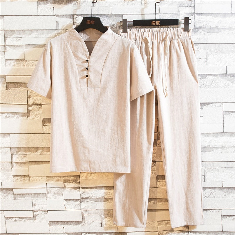 Men's Linen Clothing Set | Airy & Summery Clothing Set for Men