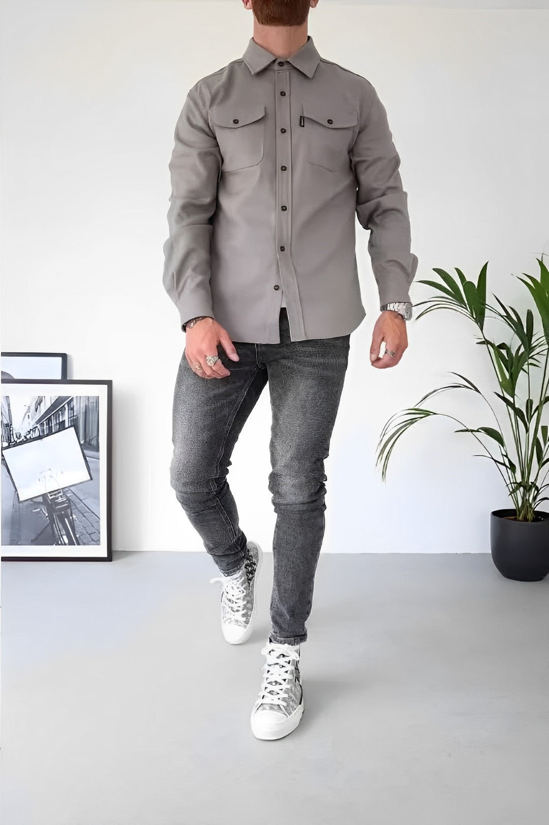 Men's Long-Sleeve Casual Shirt for Everyday Comfort