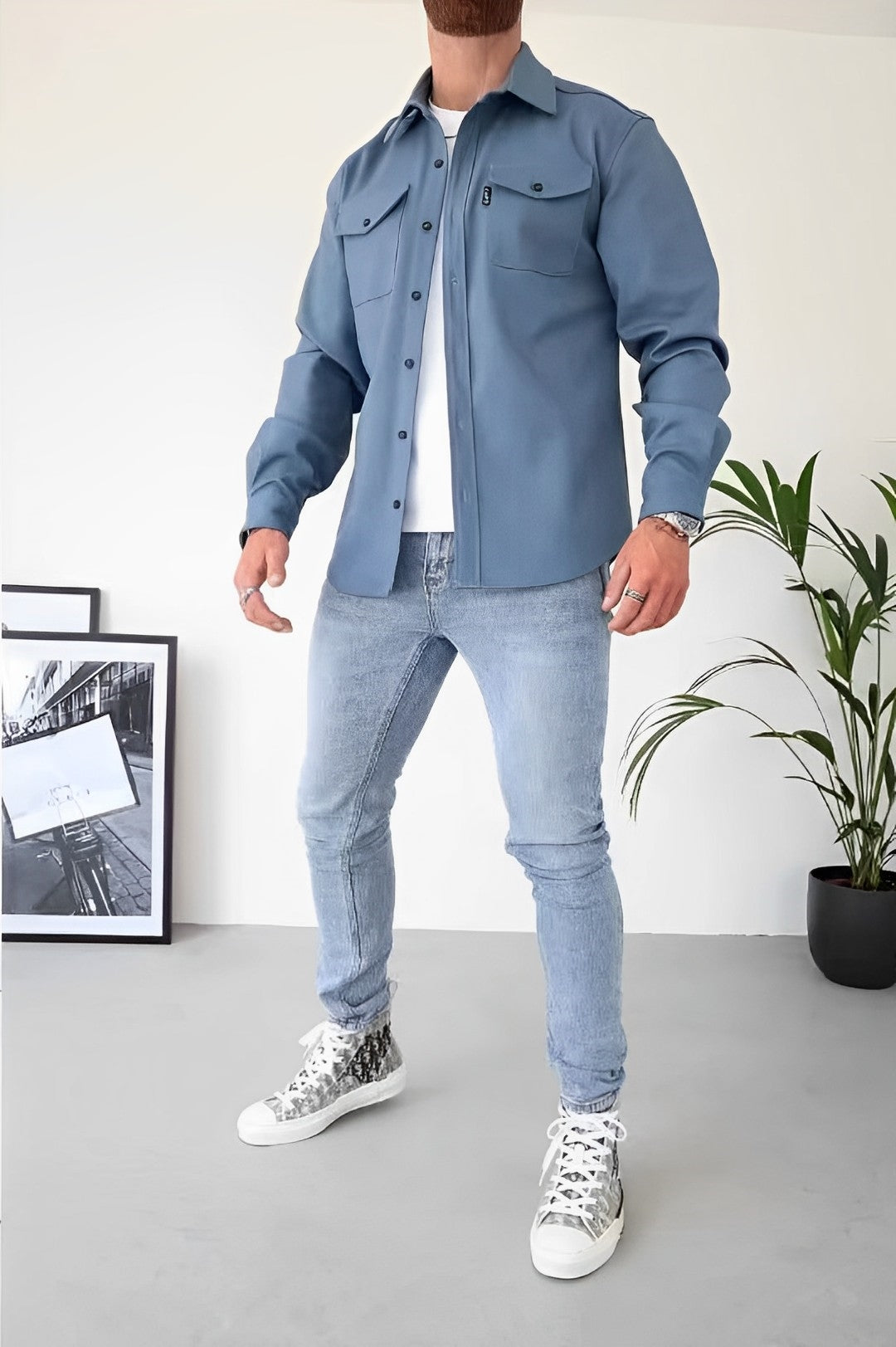 Men's Long-Sleeve Casual Shirt for Everyday Comfort