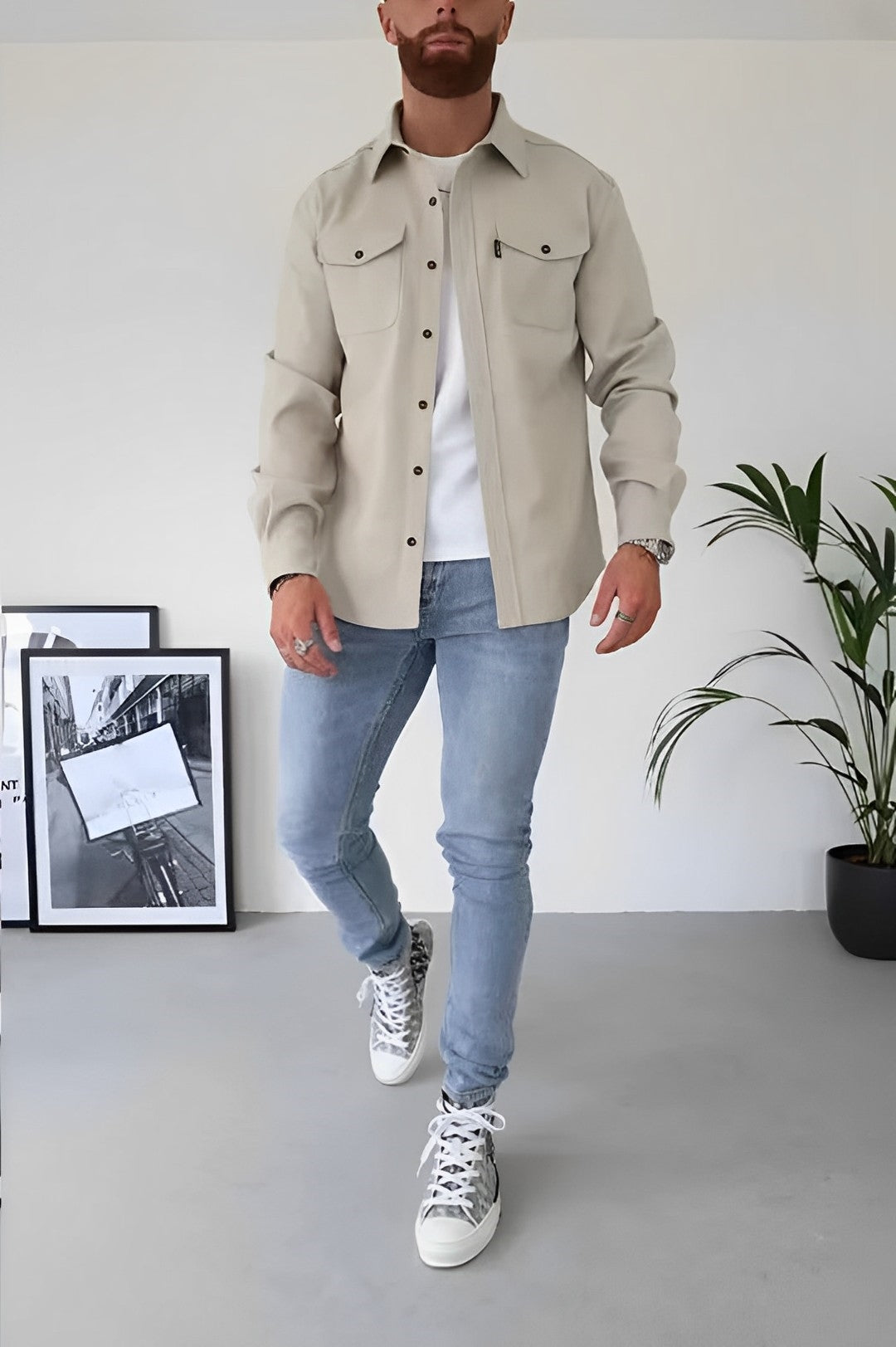 Men's Long-Sleeve Casual Shirt for Everyday Comfort