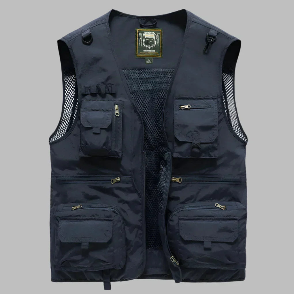 Men's Multi-Pocket Outdoor Explorer Vest - Functional & Durable