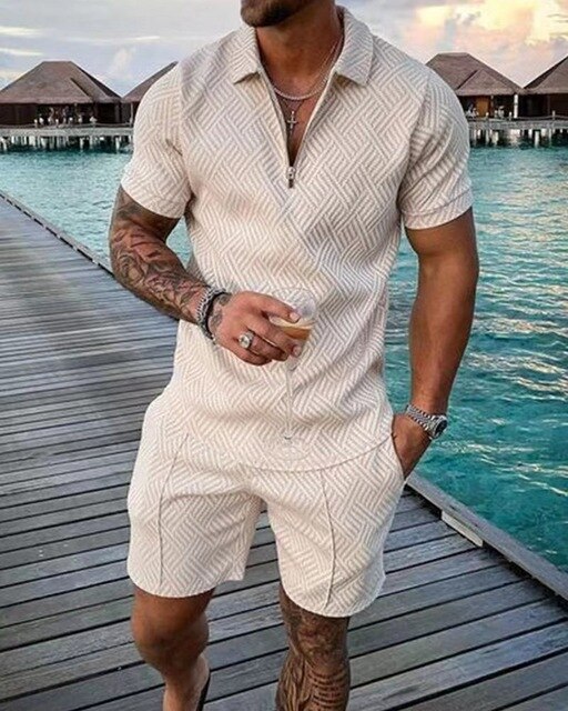 Men's Polo and Shorts Summer Set