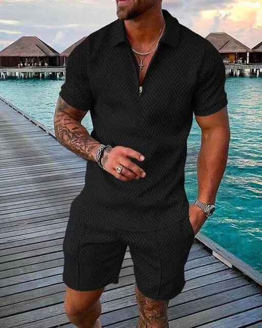 Men's Polo and Shorts Summer Set