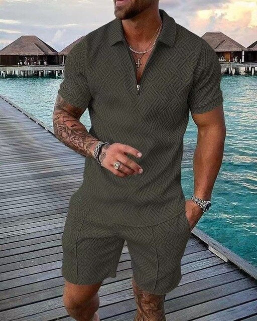 Men's Polo and Shorts Summer Set