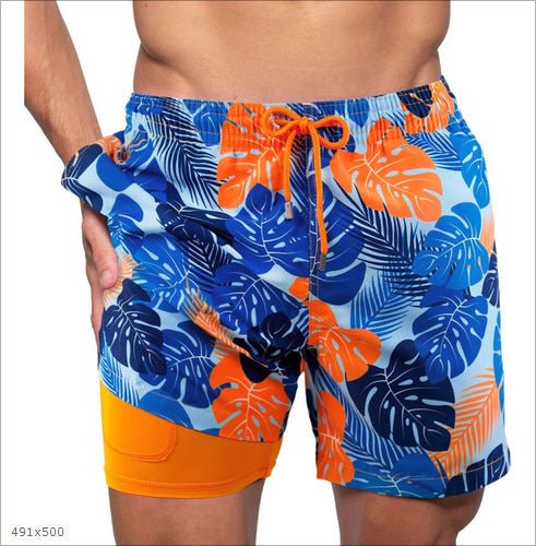 Men's Quick-Dry Swim Shorts with Compression Liner