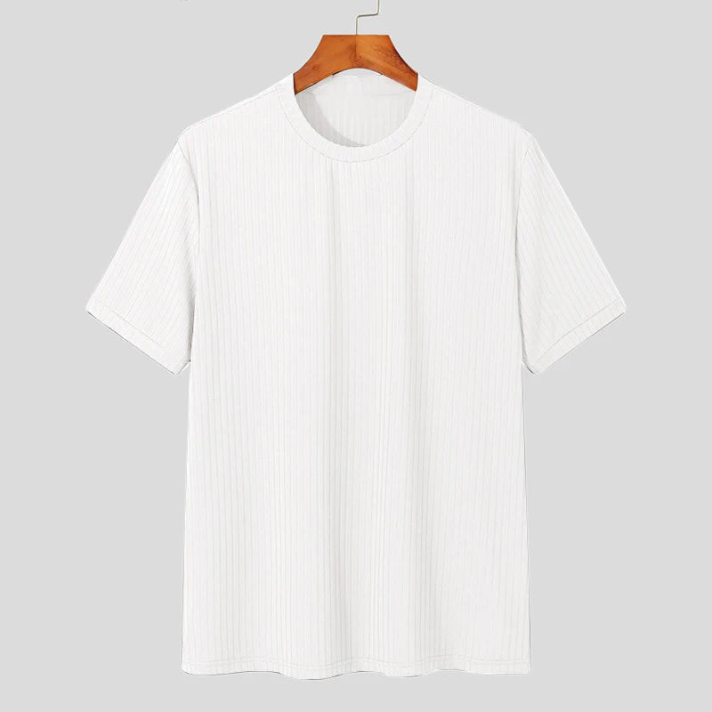 Men's Ribbed Sculpted Fit T-Shirt | Modern Tailored Style