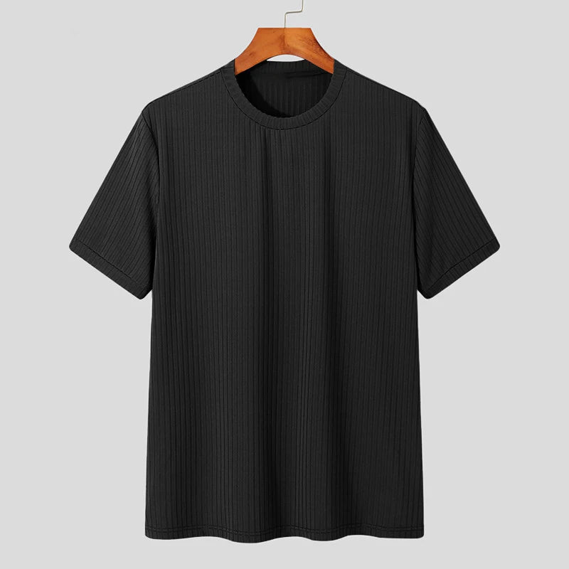 Men's Ribbed Sculpted Fit T-Shirt | Modern Tailored Style