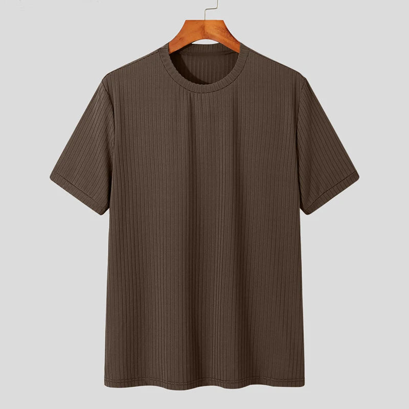 Men's Ribbed Sculpted Fit T-Shirt | Modern Tailored Style