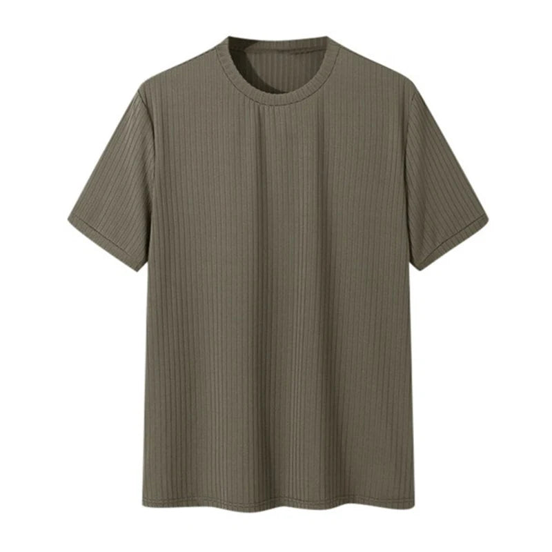 Men's Ribbed Sculpted Fit T-Shirt | Modern Tailored Style