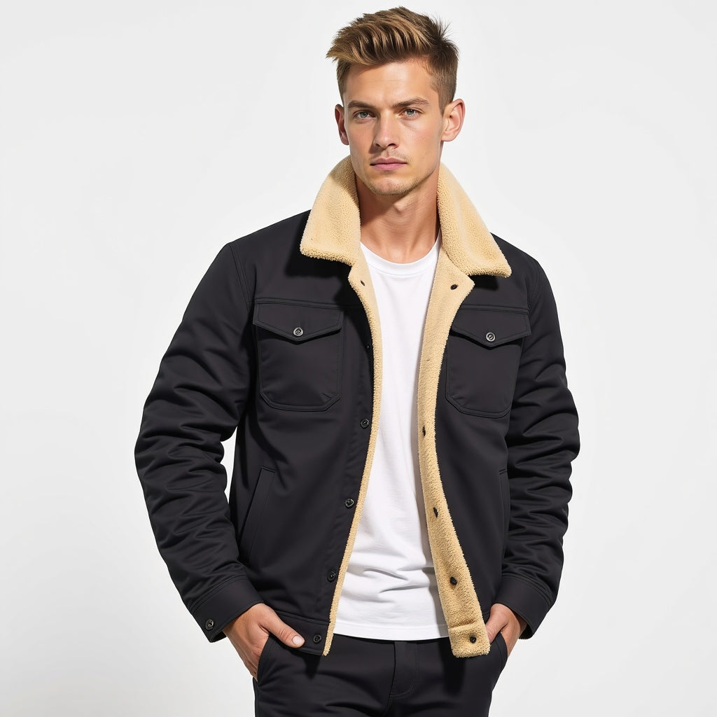 Men's Sherpa-Lined Trucker Jacket