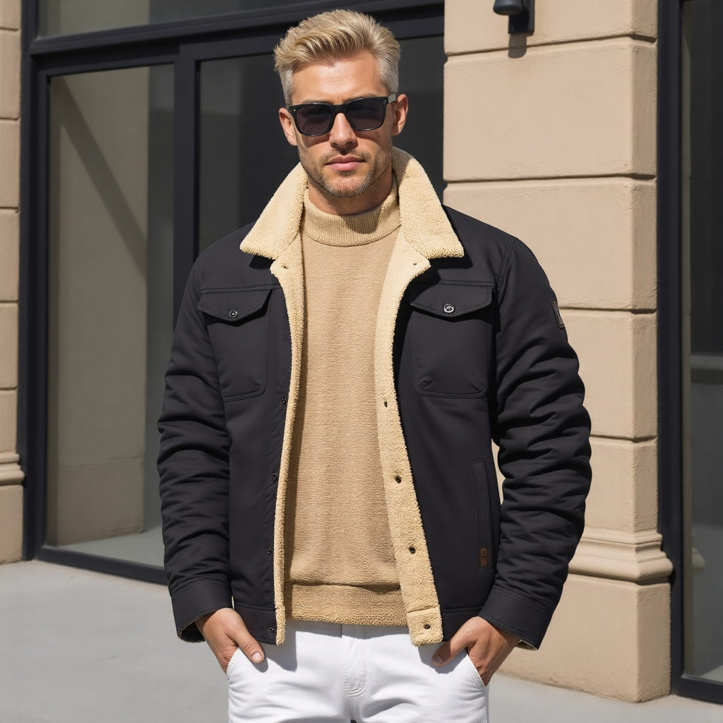 Men's Sherpa-Lined Trucker Jacket