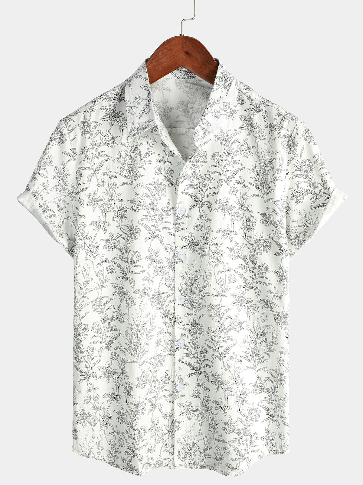 Men's Short-Sleeve Cotton Hawaiian Shirt