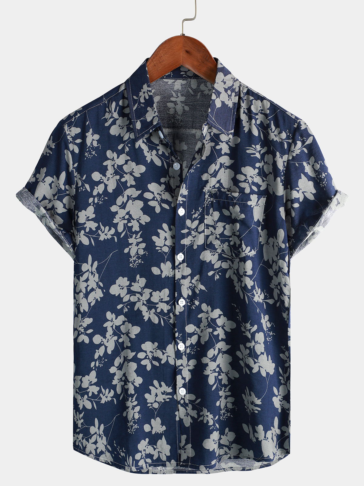 Men's Short-Sleeve Cotton Hawaiian Shirt