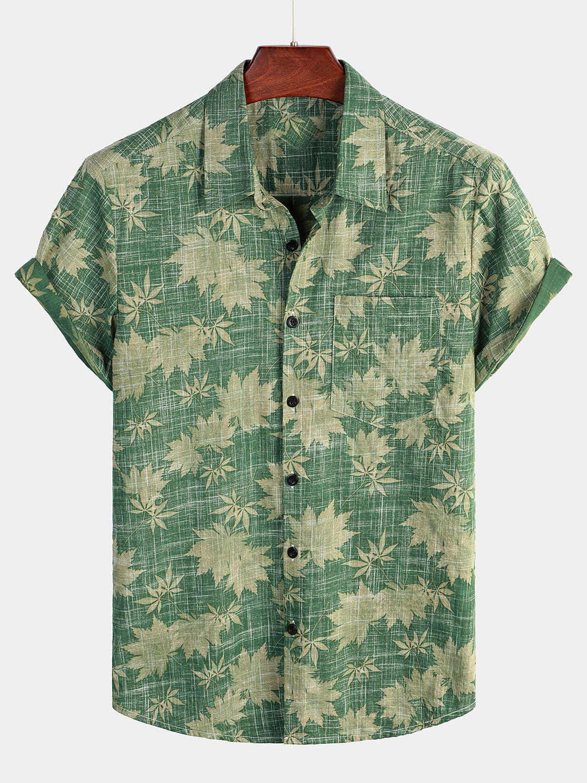 Men's Short-Sleeve Cotton Hawaiian Shirt
