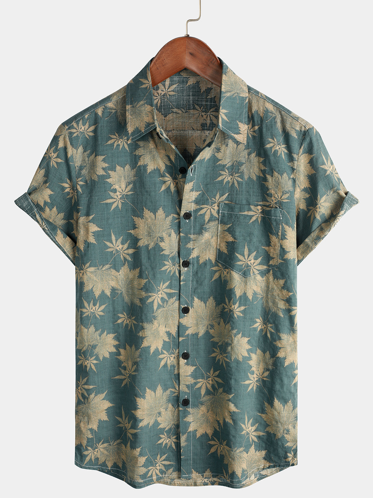 Men's Short-Sleeve Cotton Hawaiian Shirt