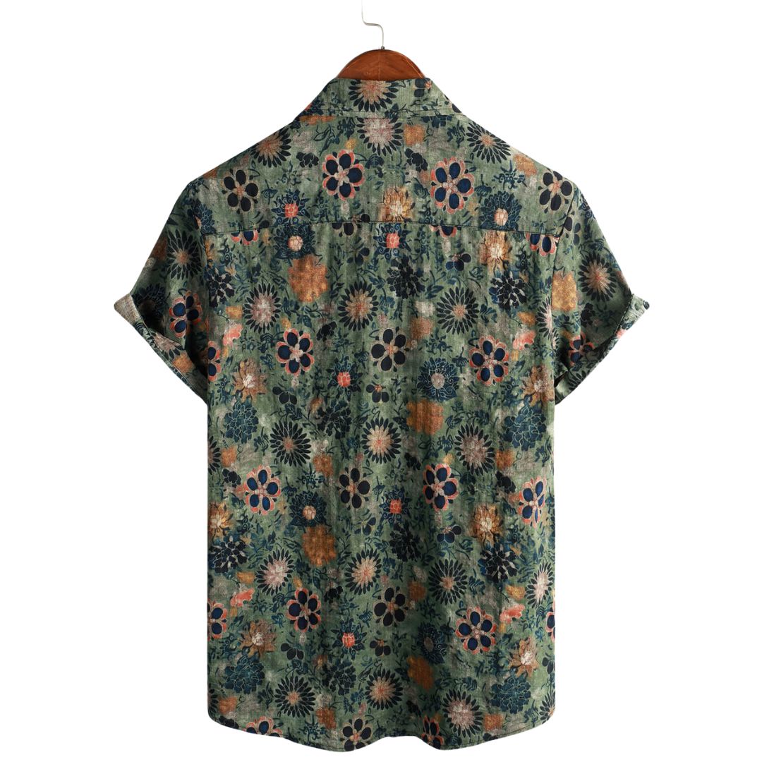 Men's Short-Sleeve Cotton Hawaiian Shirt