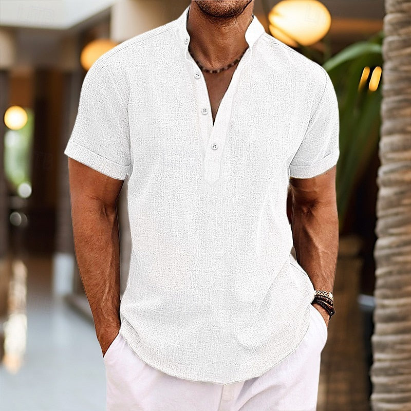 Men's Short Sleeve Henley T-Shirt