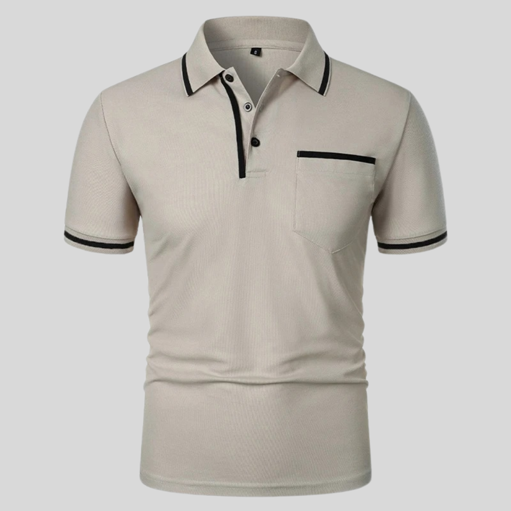 Men's Short Sleeve Polo Shirt with Pocket