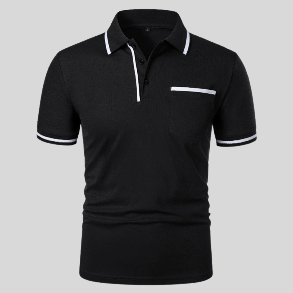 Men's Short Sleeve Polo Shirt with Pocket