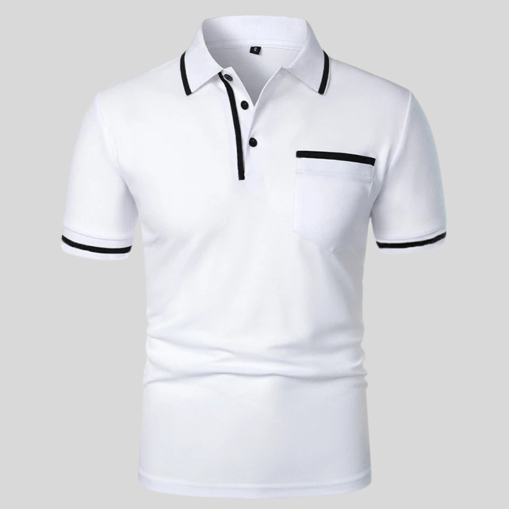 Men's Short Sleeve Polo Shirt with Pocket