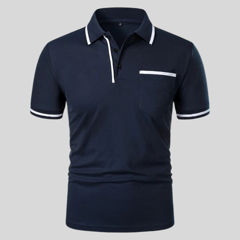 Men's Short Sleeve Polo Shirt with Pocket