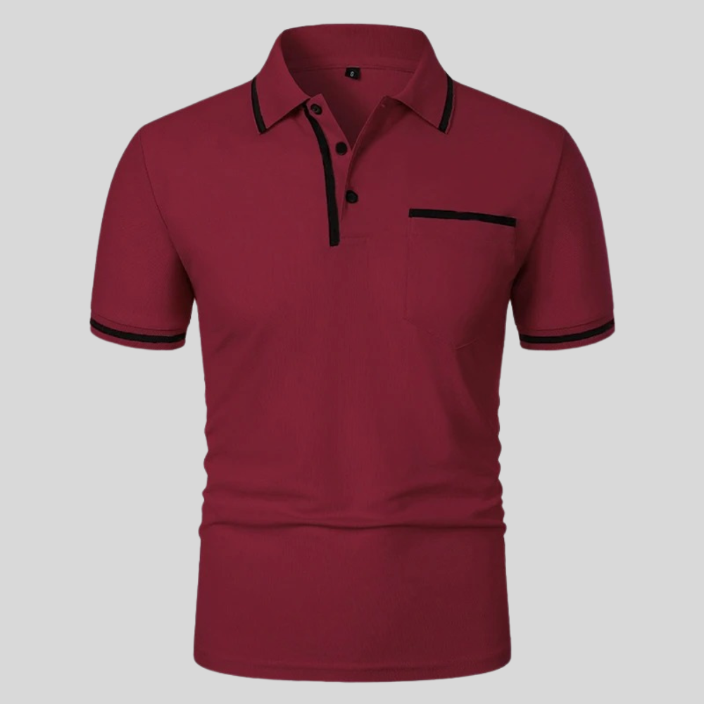 Men's Short Sleeve Polo Shirt with Pocket
