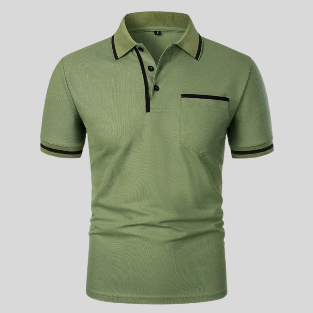 Men's Short Sleeve Polo Shirt with Pocket