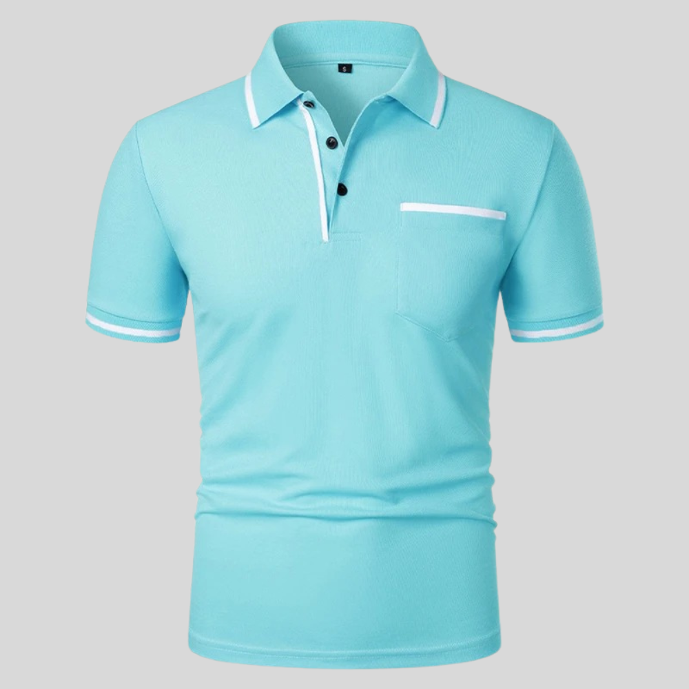 Men's Short Sleeve Polo Shirt with Pocket