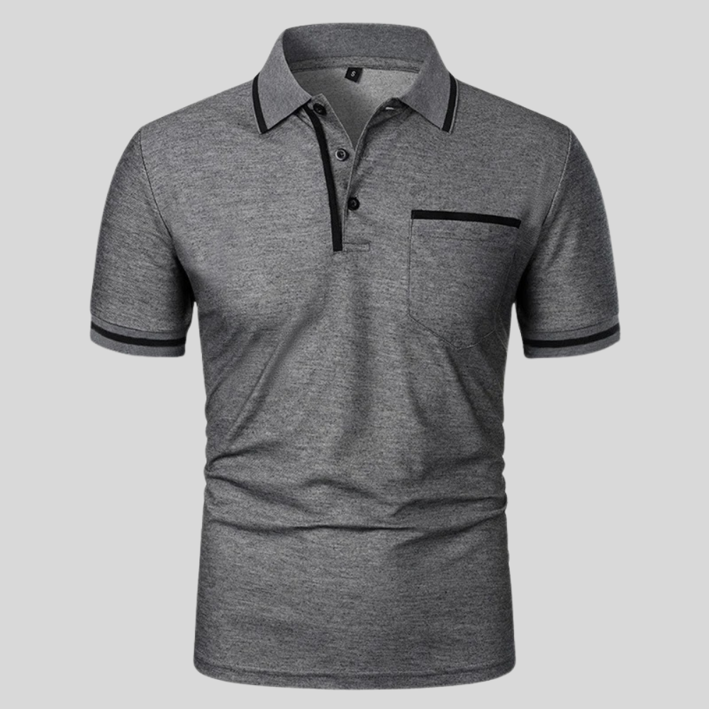 Men's Short Sleeve Polo Shirt with Pocket