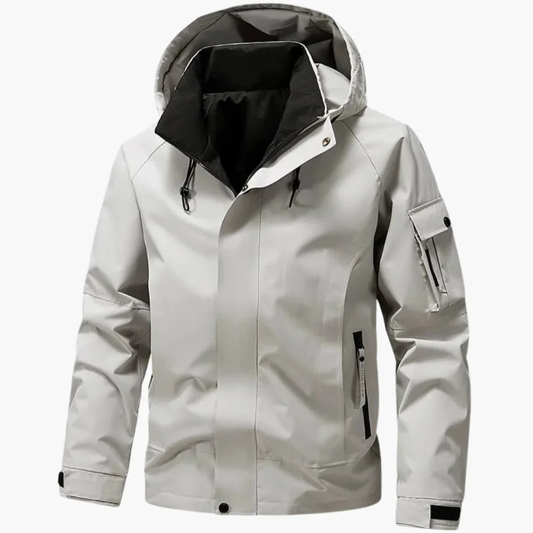 Men's Ski Jacket with Hood and Zipper