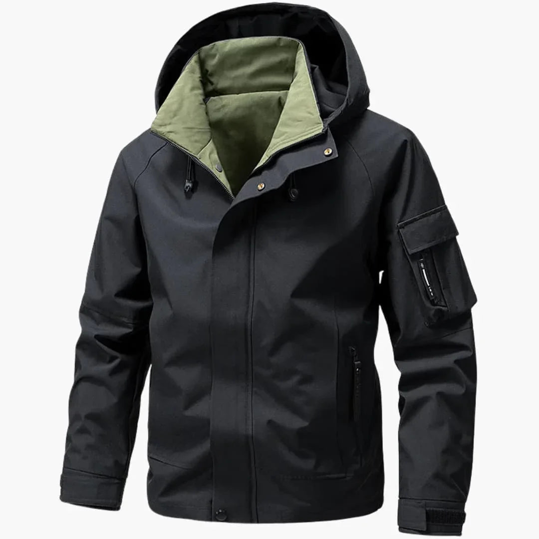 Men's Ski Jacket with Hood and Zipper