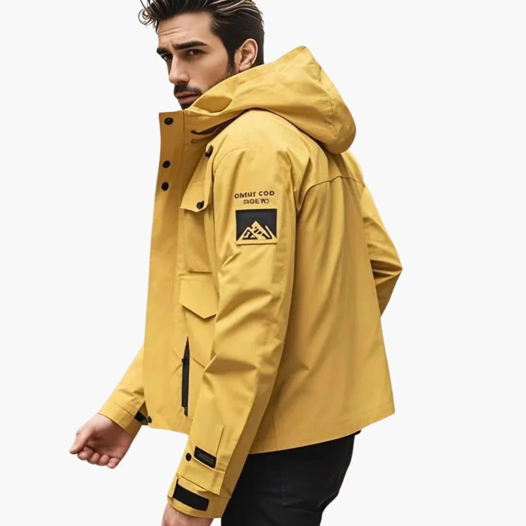 Men's Ski Jacket with Hood and Zipper