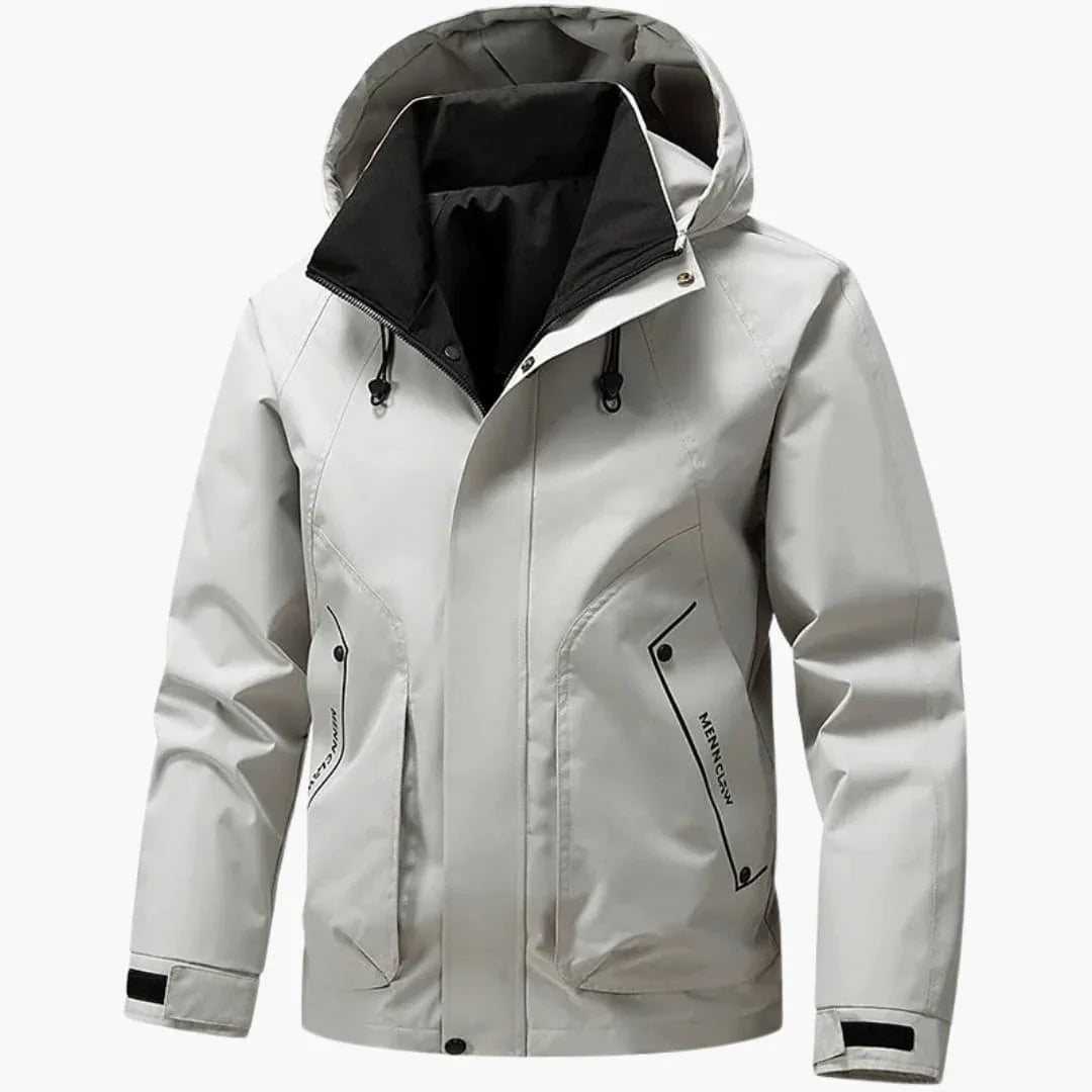 Men's Ski Jacket with Hood and Zipper