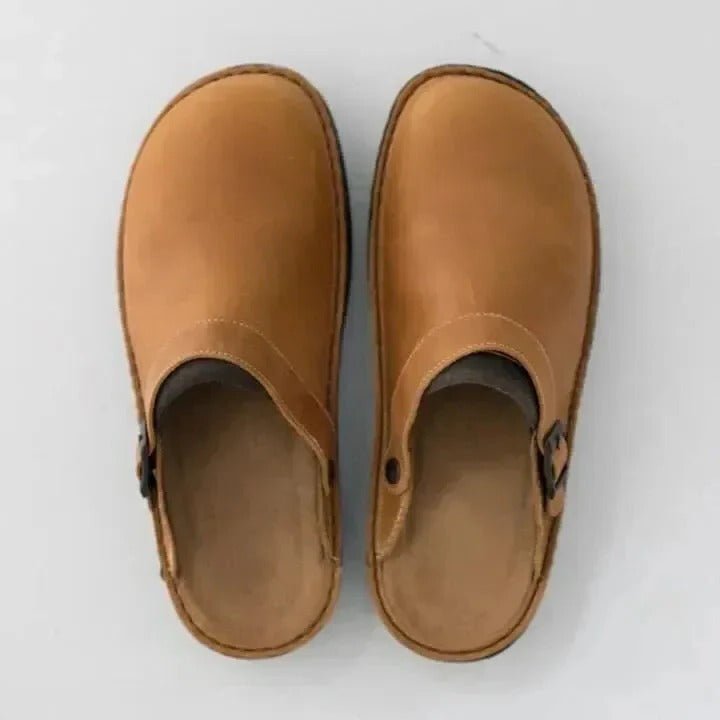 Men's Slip-On Mules with Secure Heel Strap