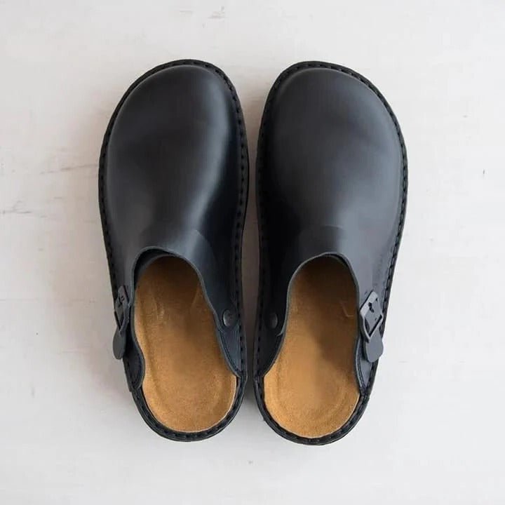 Men's Slip-On Mules with Secure Heel Strap