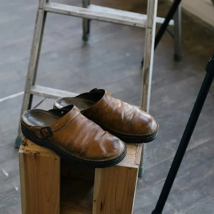 Men's Slip-On Mules with Secure Heel Strap