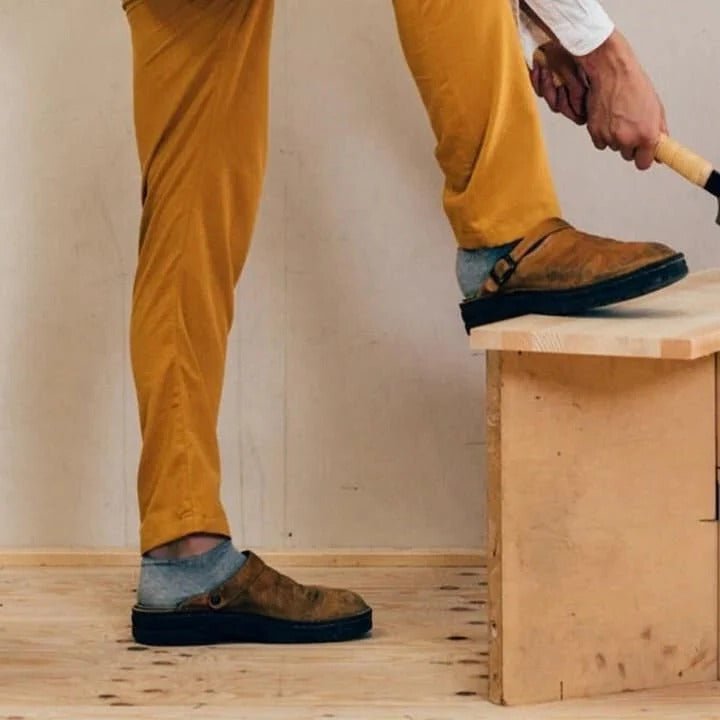 Men's Slip-On Mules with Secure Heel Strap