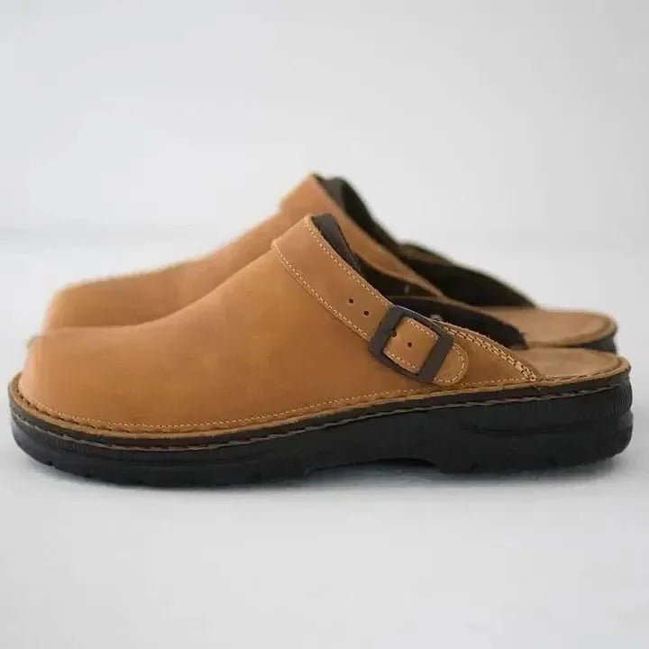Men's Slip-On Mules with Secure Heel Strap