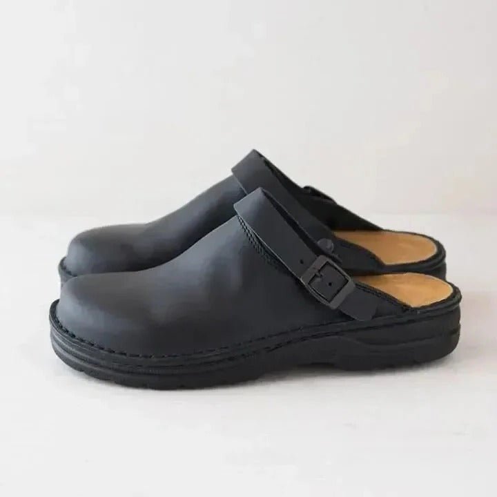 Men's Slip-On Mules with Secure Heel Strap