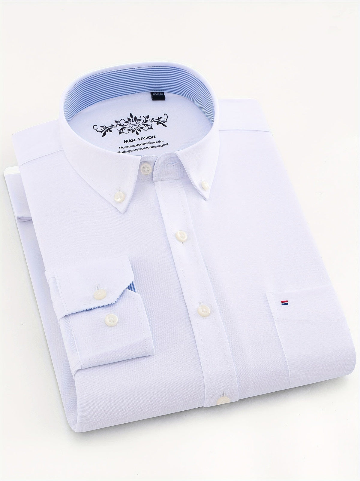 Men's Solid Collared Shirt with Pocket