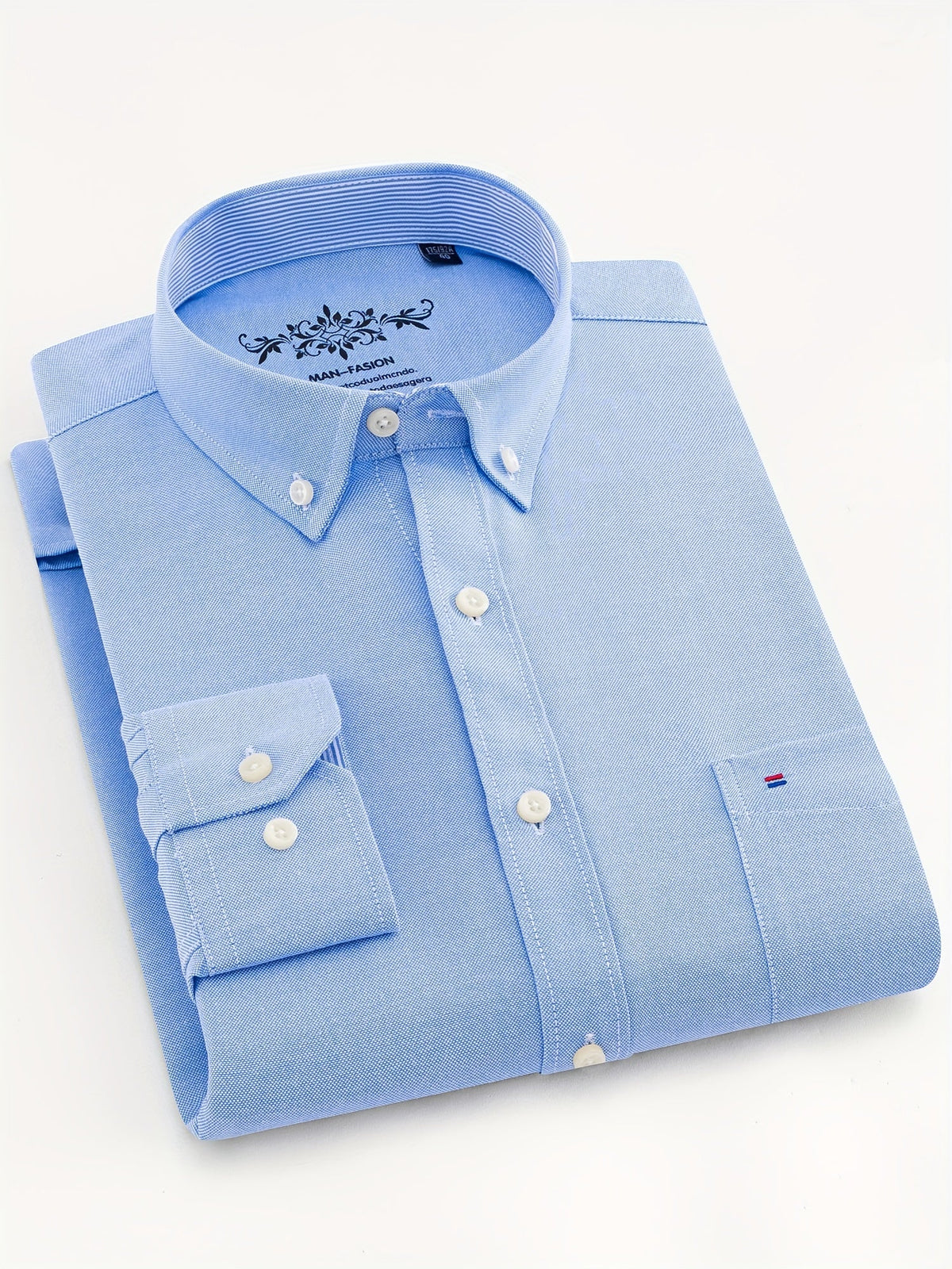 Men's Solid Collared Shirt with Pocket