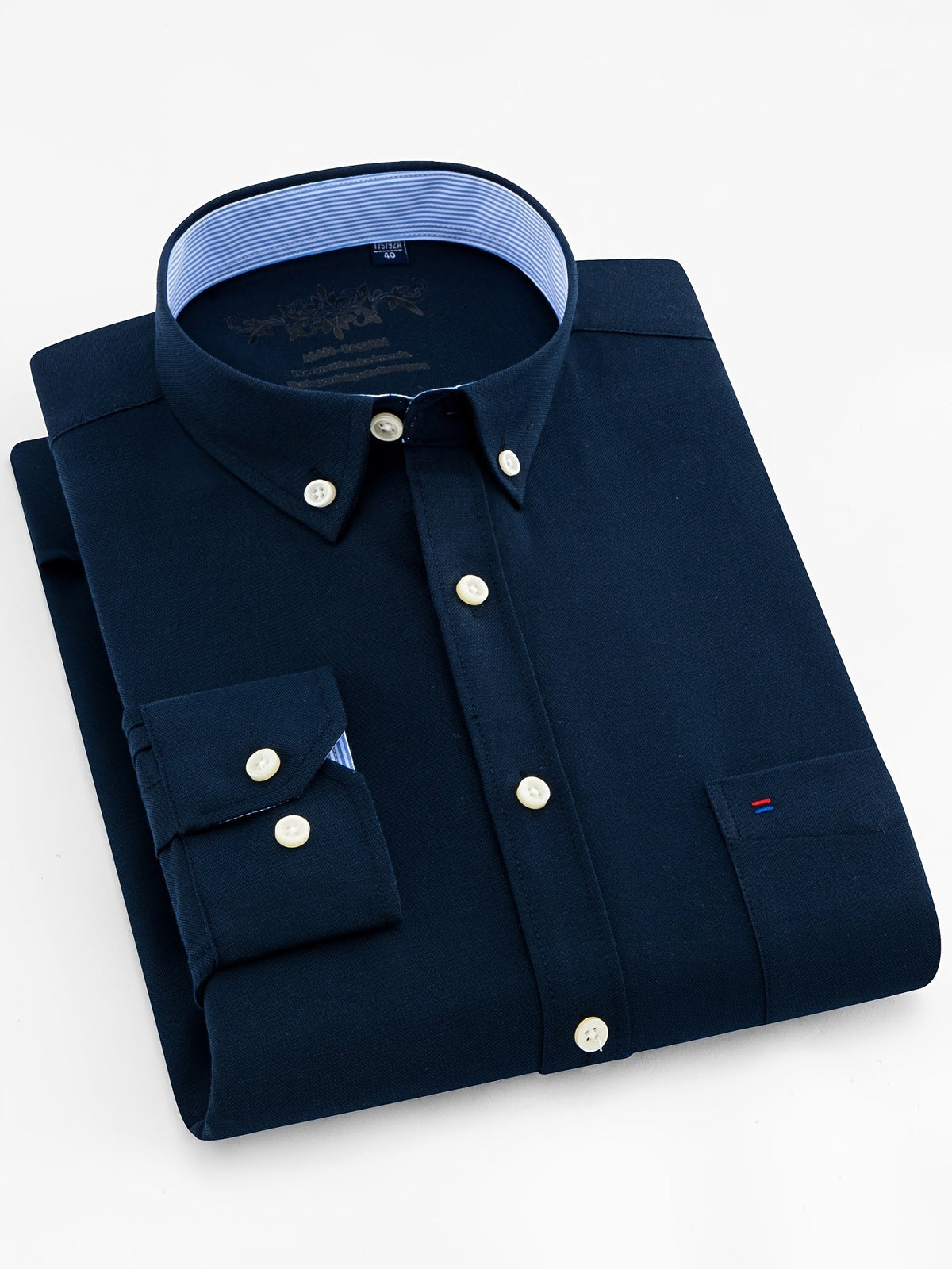 Men's Solid Collared Shirt with Pocket