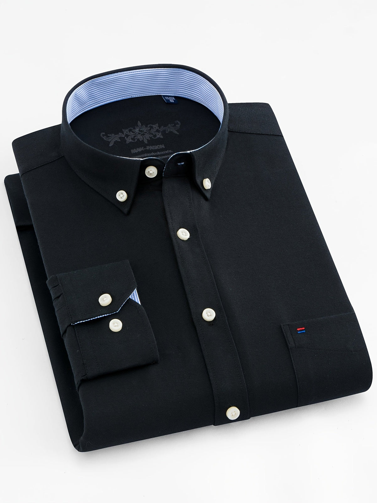 Men's Solid Collared Shirt with Pocket