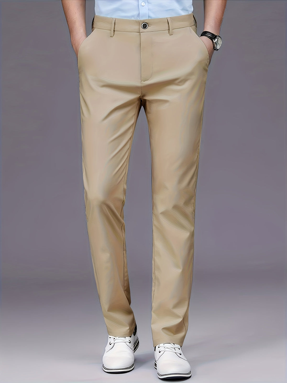 Men's Straight-Leg Dress Trousers