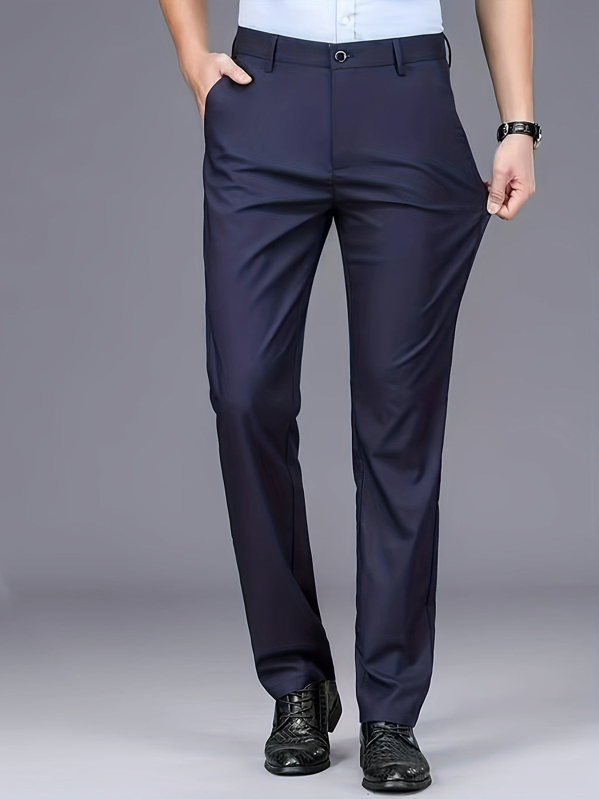 Men's Straight-Leg Dress Trousers