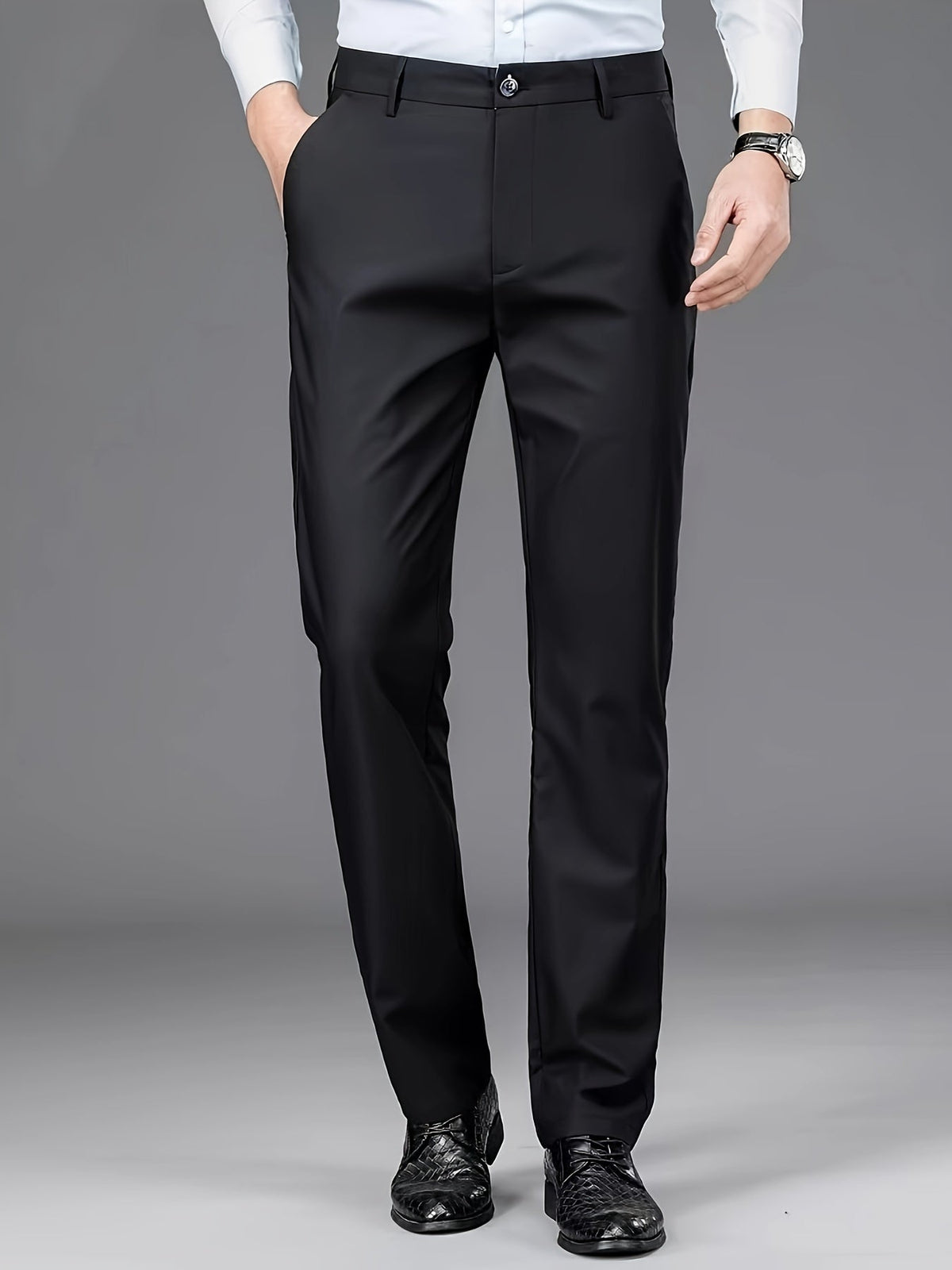Men's Straight-Leg Dress Trousers