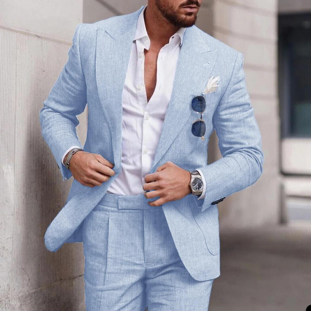 Men's Two-Piece Suit for Beach Weddings