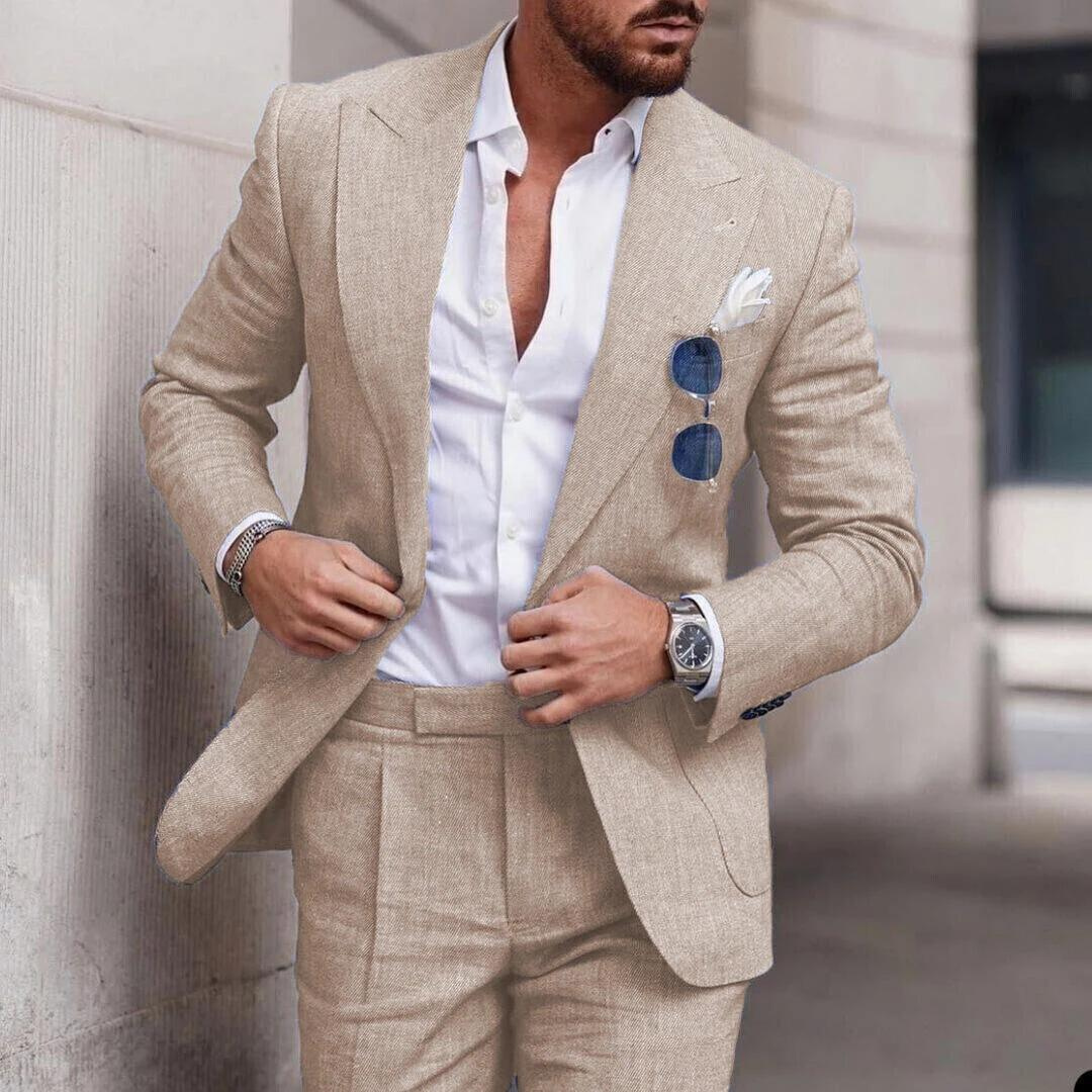 Men's Two-Piece Suit for Beach Weddings