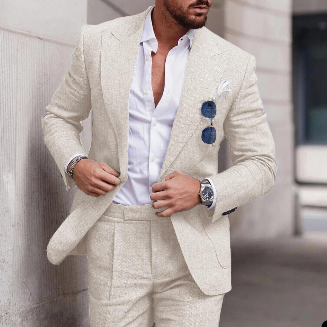 Men's Two-Piece Suit for Beach Weddings
