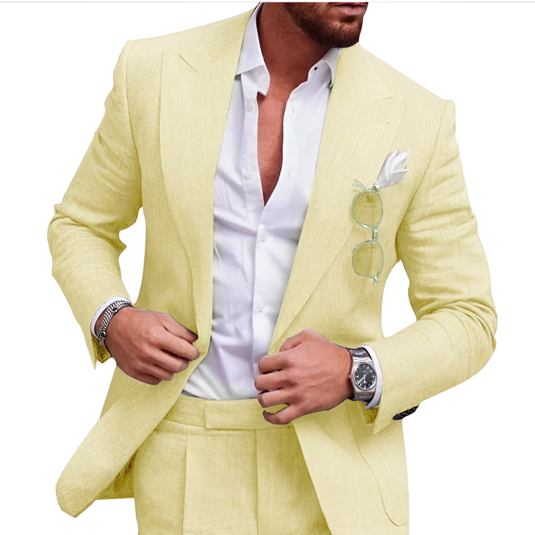Men's Two-Piece Suit for Beach Weddings